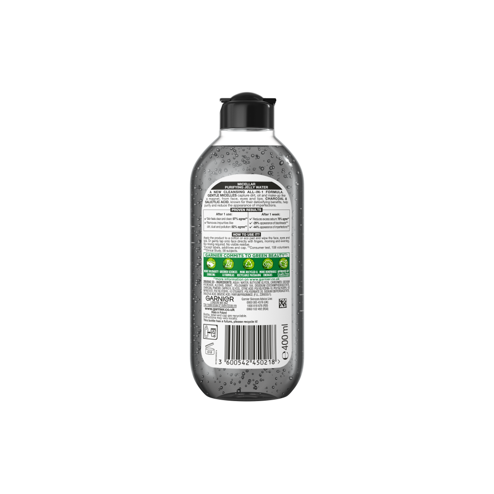 Garnier Micellar Purifying Jelly Water With Charcoal 400ml